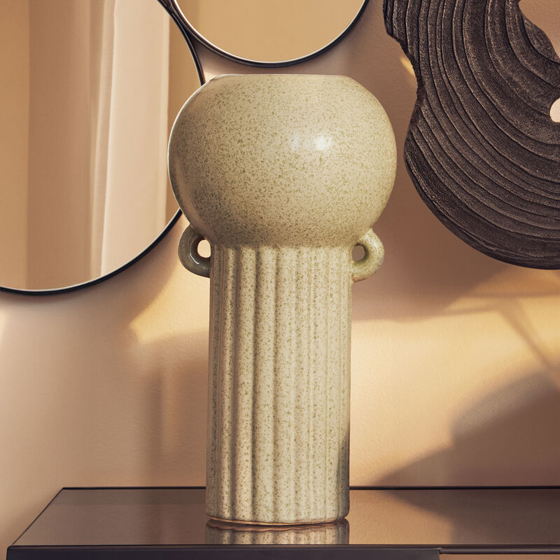 Large Speckled Green Vase | Calcita