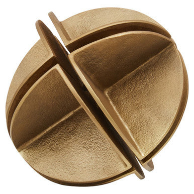 Brass Finish Segmented Spherical Sculpture | Prato