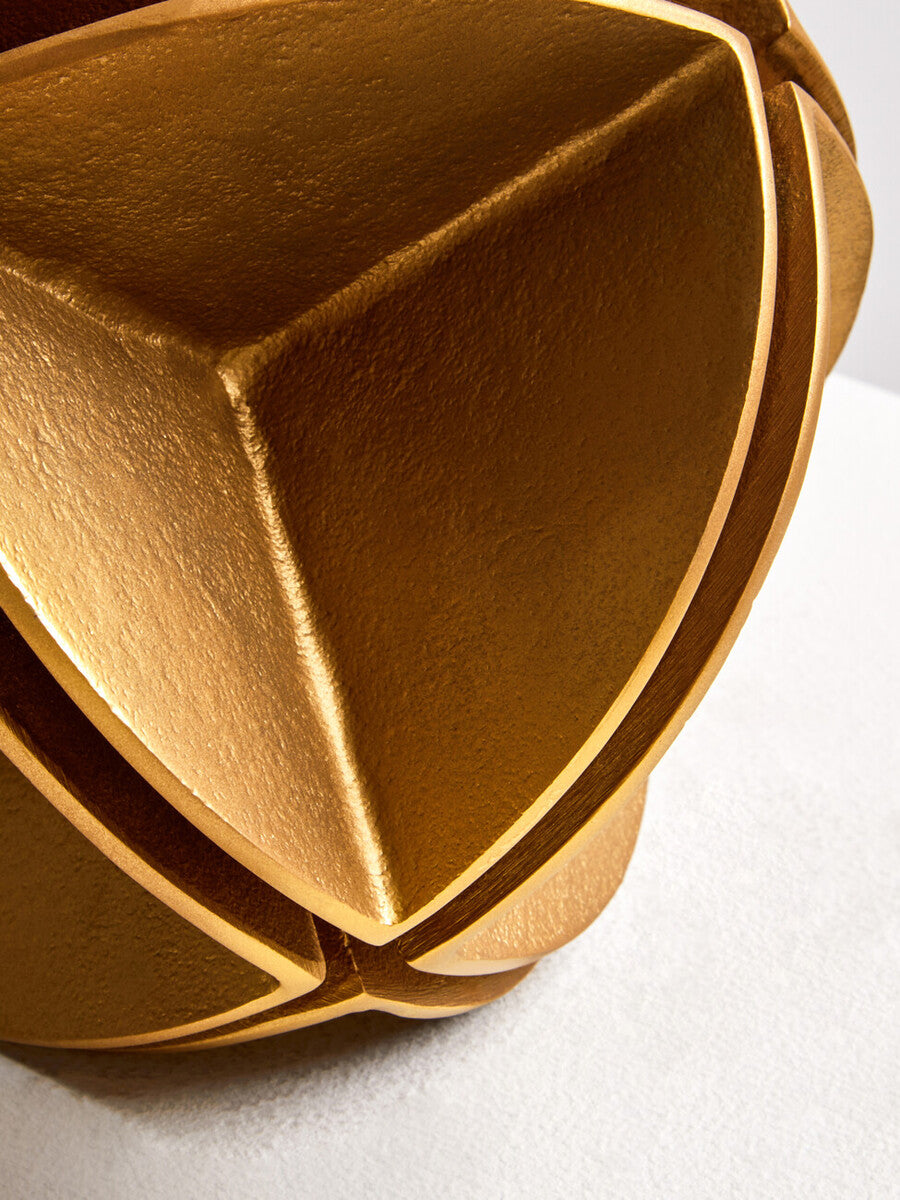 Brass Finish Segmented Spherical Sculpture | Prato