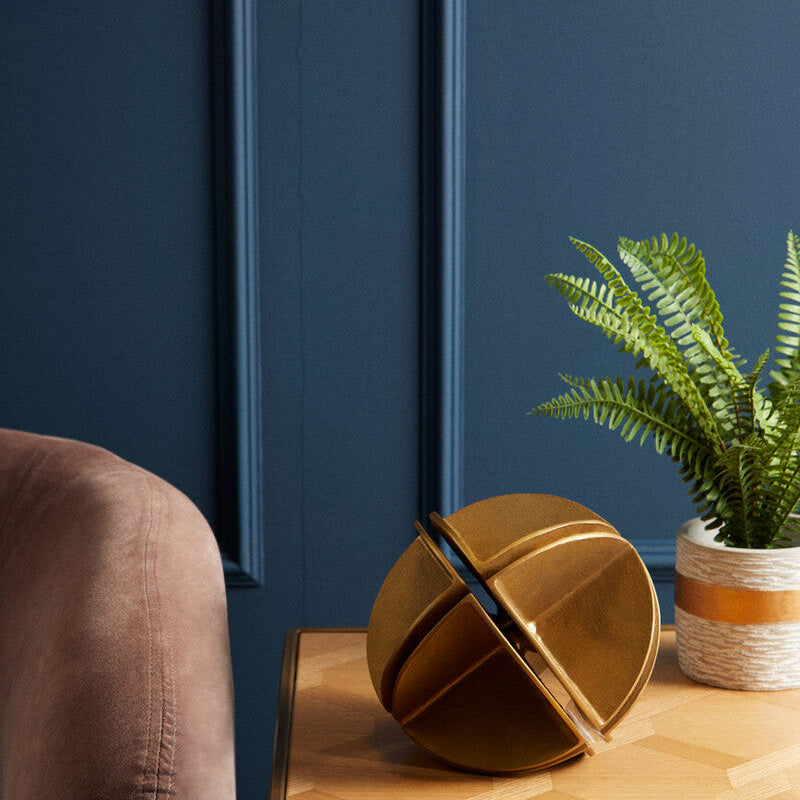 Brass Finish Segmented Spherical Sculpture | Prato