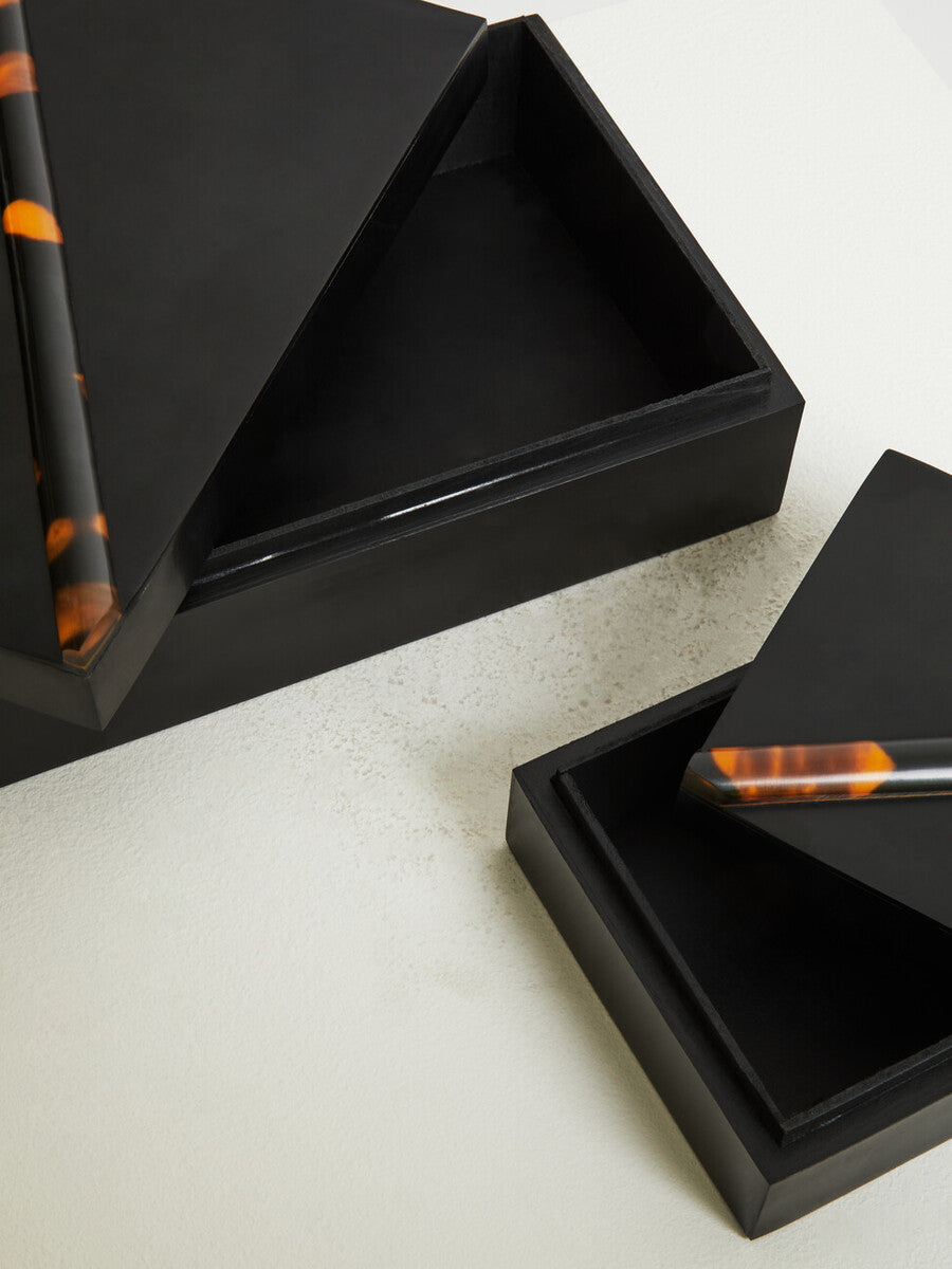 Set of Two Tortoise Shell Trinket Boxes | Roma