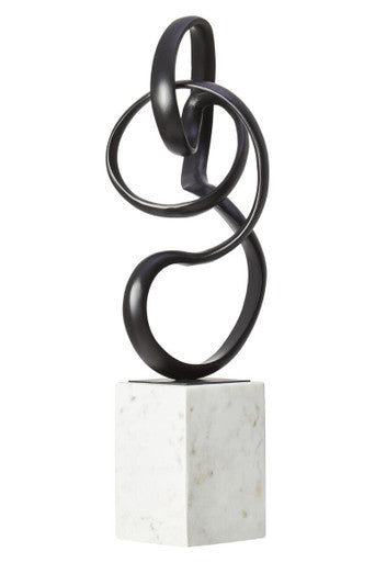Black Finish Aluminium Knot Sculpture | Mirano