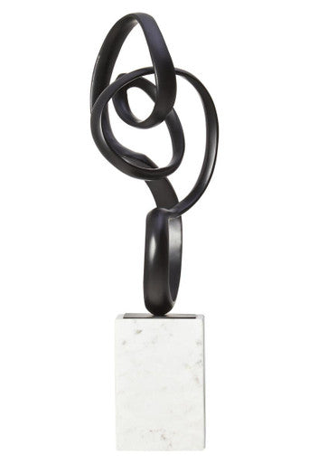 Black Finish Aluminium Knot Sculpture | Mirano