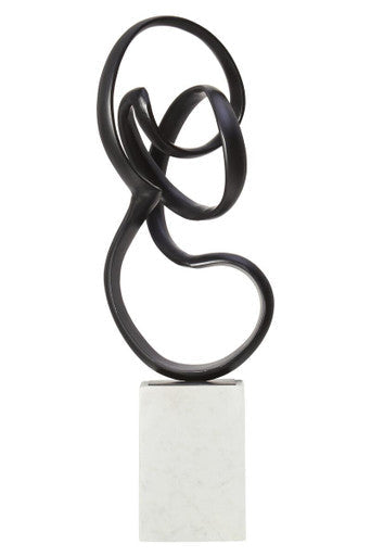 Black Finish Aluminium Knot Sculpture | Mirano
