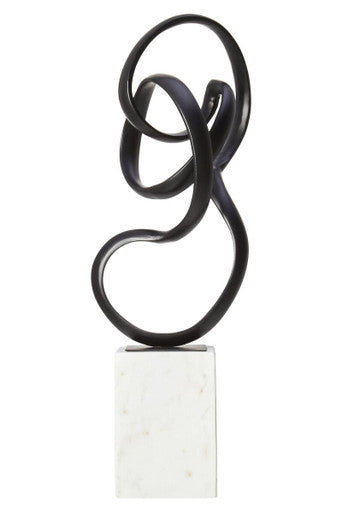 Black Finish Aluminium Knot Sculpture | Mirano