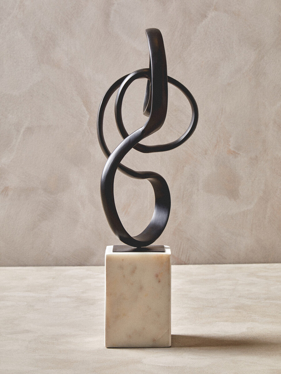 Black Finish Aluminium Knot Sculpture | Mirano