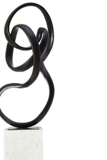 Black Finish Aluminium Knot Sculpture | Mirano