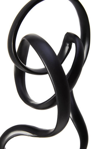 Black Finish Aluminium Knot Sculpture | Mirano