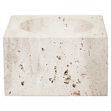 Travertine Square Decorative Bowl | Tibor