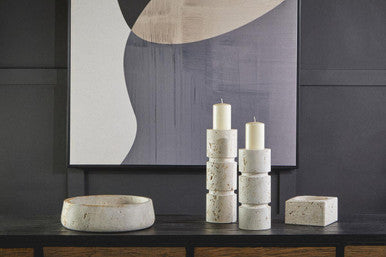 Travertine Square Decorative Bowl | Tibor