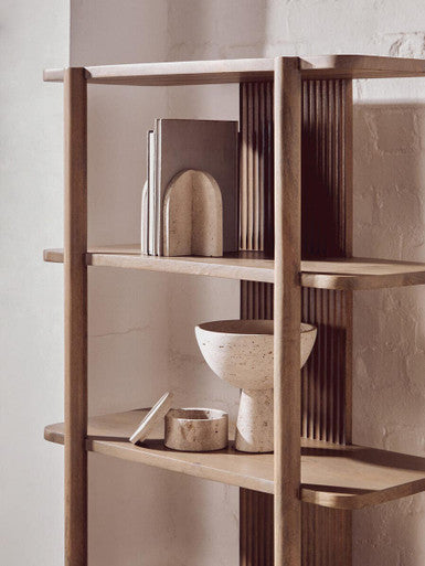 Travertine Pedestal Bowl | Tibor