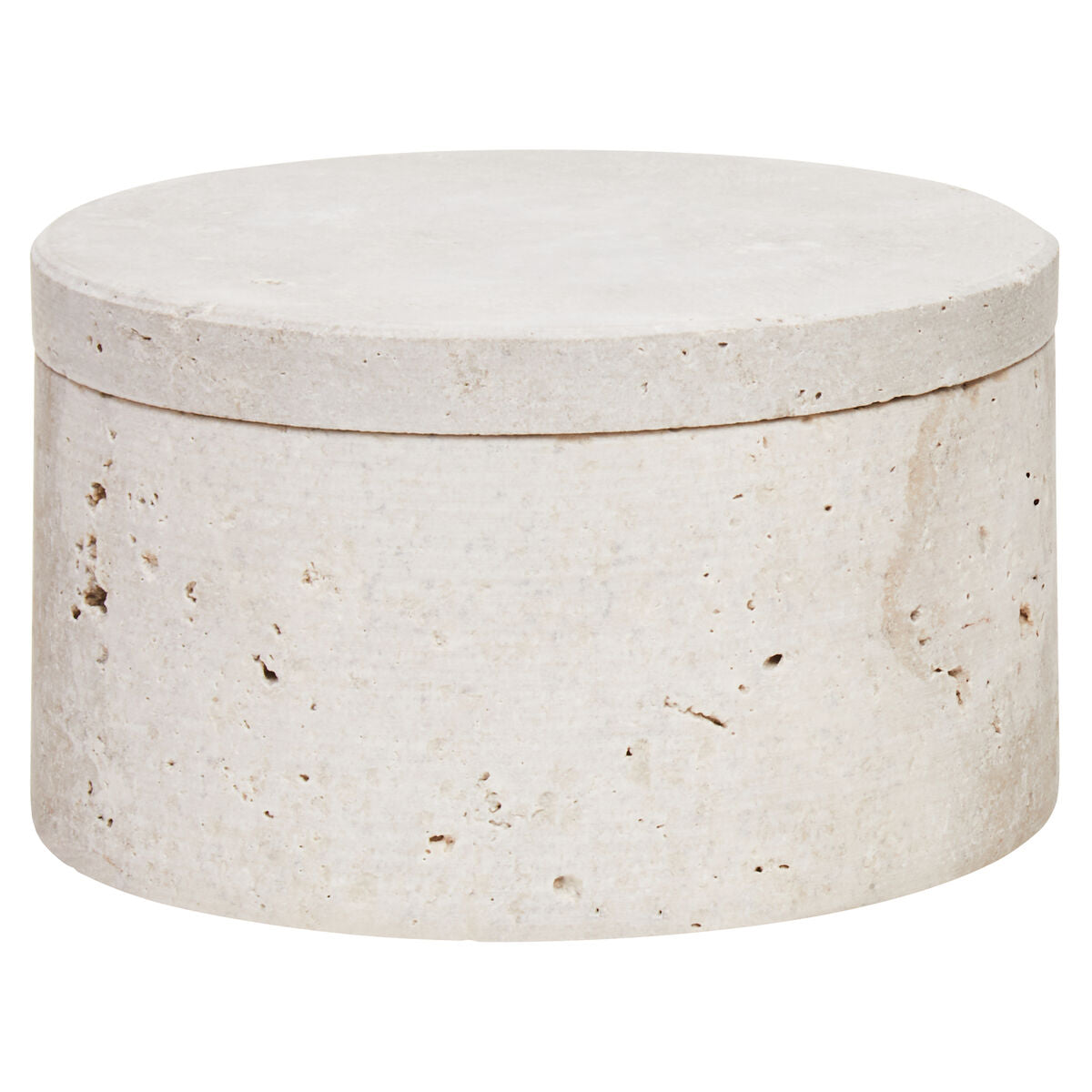 Travertine Round Trinket Box | Tibor