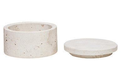 Travertine Round Trinket Box | Tibor