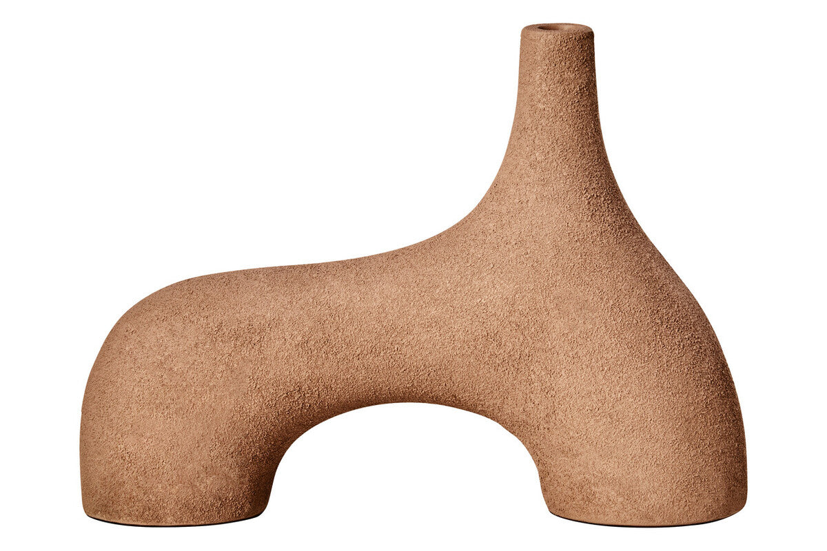 Small Textured Beige Abstract Vase | Dunas