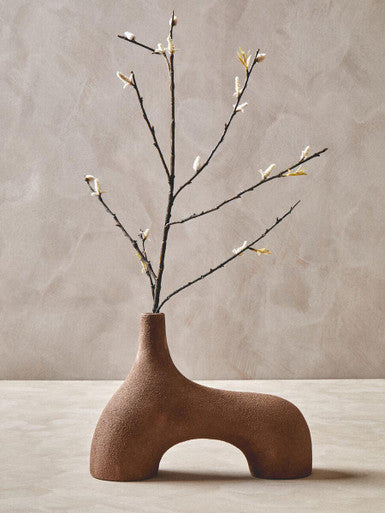 Large Textured Red Abstract Vase | Dunas
