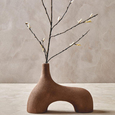 Small Textured Beige Abstract Vase | Dunas