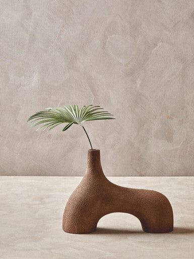 Small Textured Beige Abstract Vase | Dunas