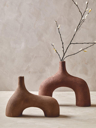 Small Textured Beige Abstract Vase | Dunas