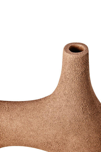 Small Textured Beige Abstract Vase | Dunas