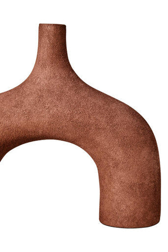 Large Textured Red Abstract Vase | Dunas