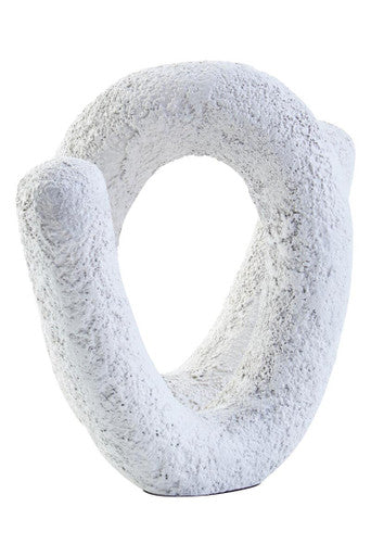 Small Textured White Loop Sculpture | Dunas
