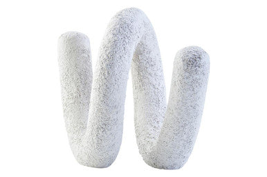Small Textured White Loop Sculpture | Dunas