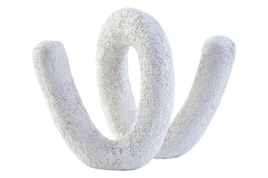 Small Textured White Loop Sculpture | Dunas