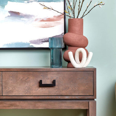 Small Textured White Loop Sculpture | Dunas