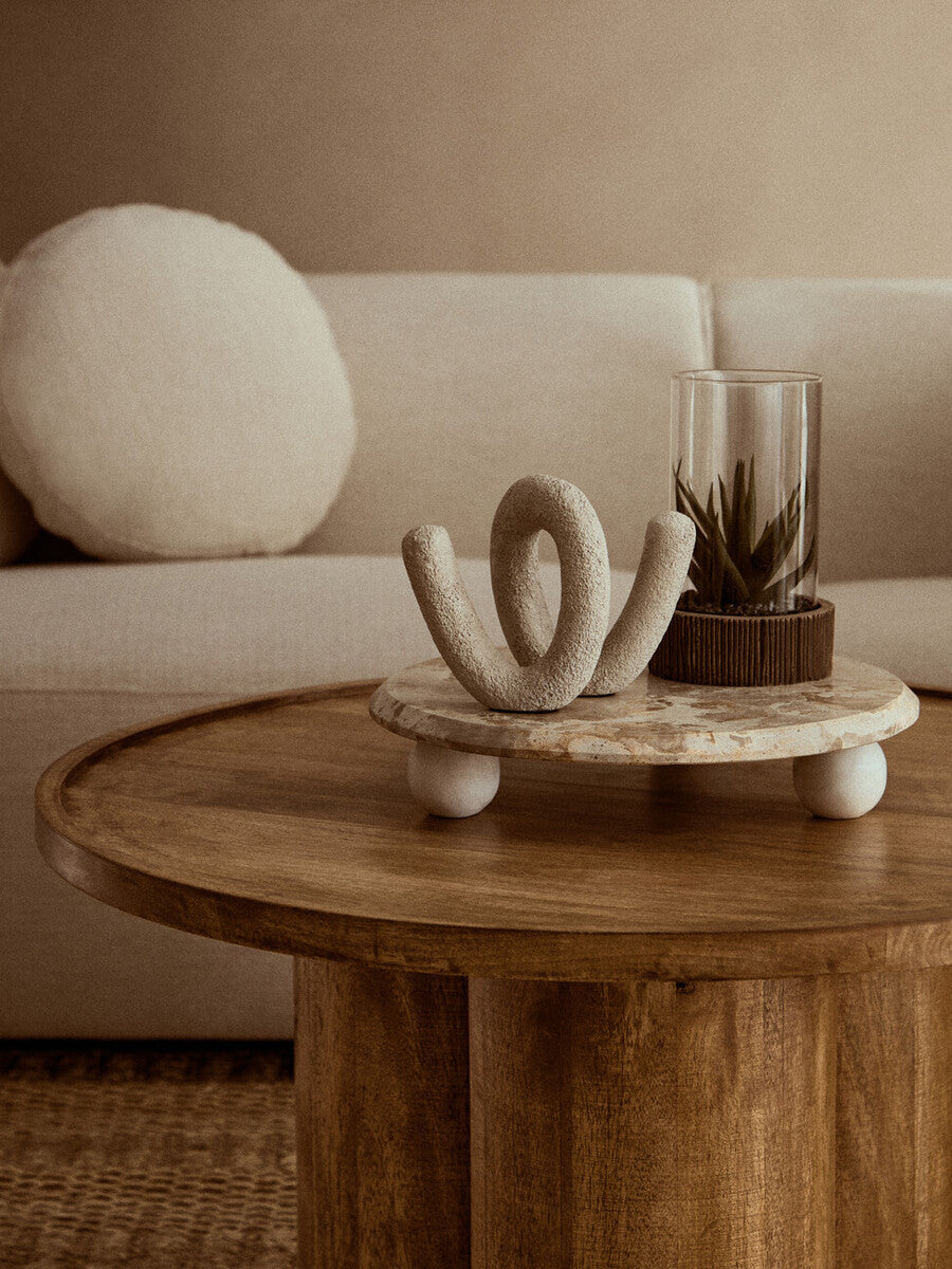 Small Textured White Loop Sculpture | Dunas