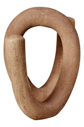 Large Textured Beige Loop Sculpture | Dunas