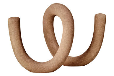 Large Textured Beige Loop Sculpture | Dunas
