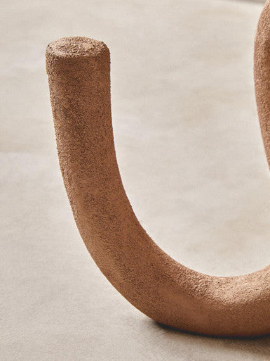 Large Textured Beige Loop Sculpture | Dunas