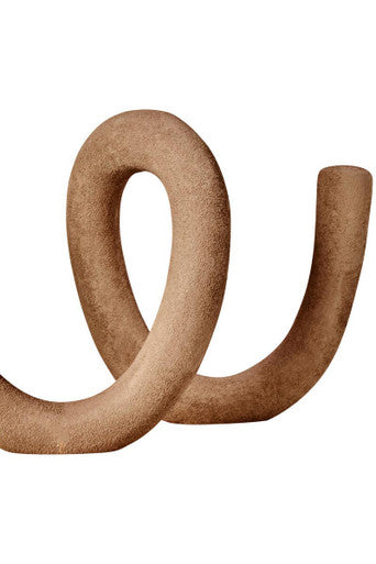 Large Textured Beige Loop Sculpture | Dunas