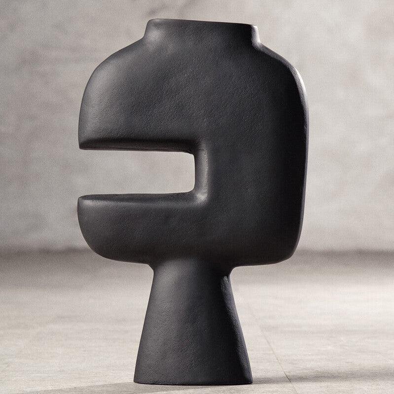 Abstract Large Black Vase | Hapax