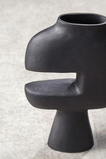 Abstract Large Black Vase | Hapax