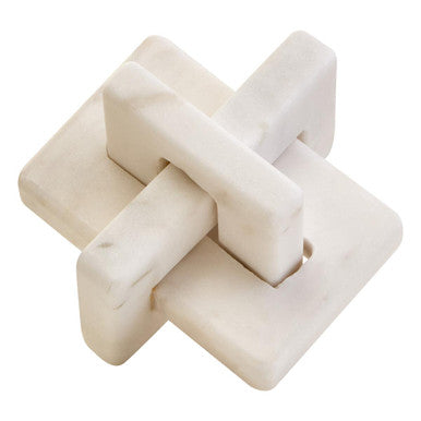 White Marble Knot Sculpture | Nason