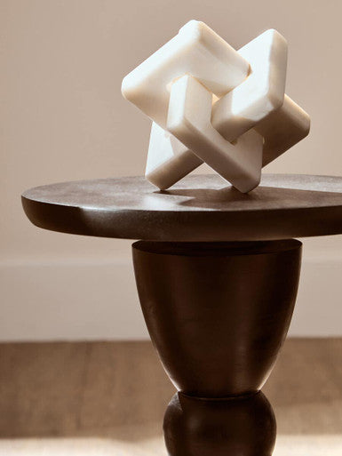 White Marble Knot Sculpture | Nason