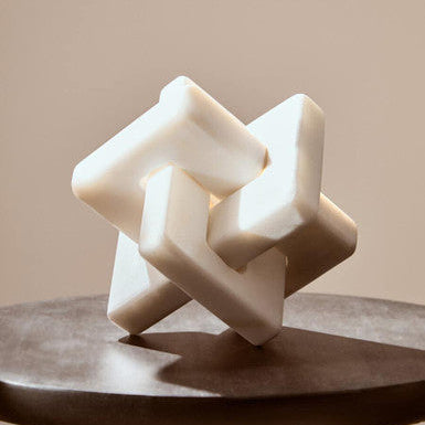 White Marble Knot Sculpture | Nason