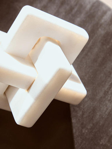 White Marble Knot Sculpture | Nason