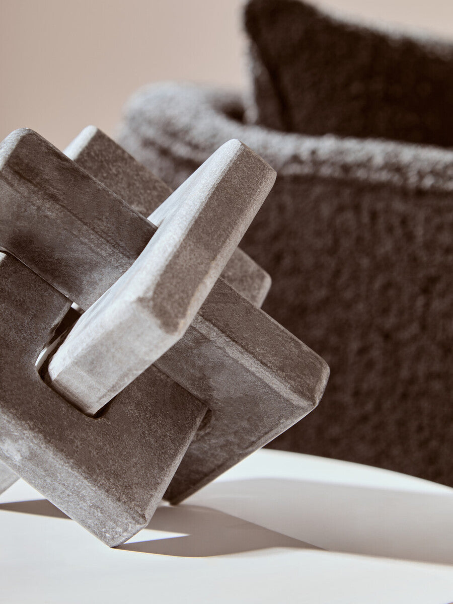 Grey Marble Knot Sculpture | Nason