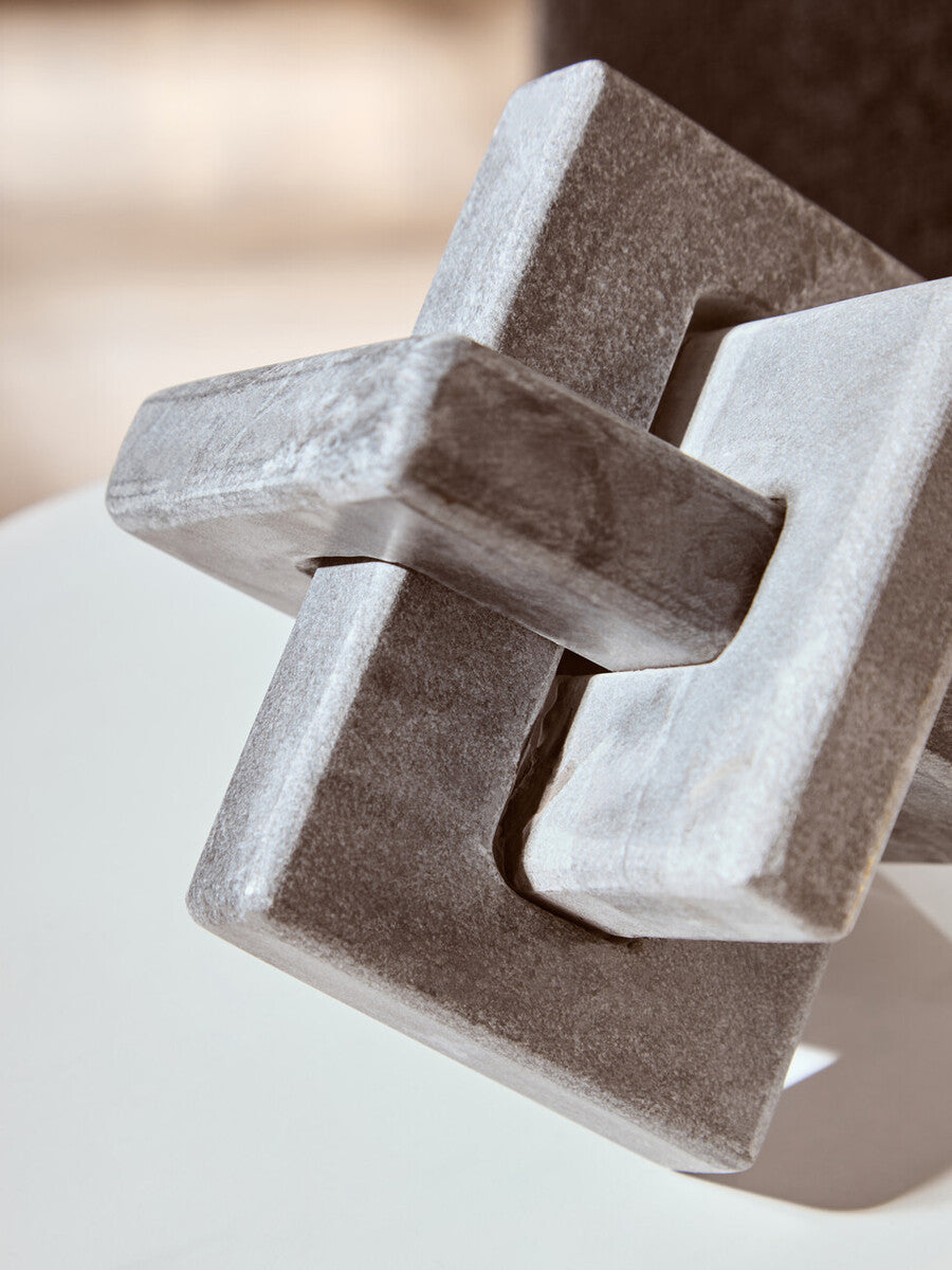 Grey Marble Knot Sculpture | Nason