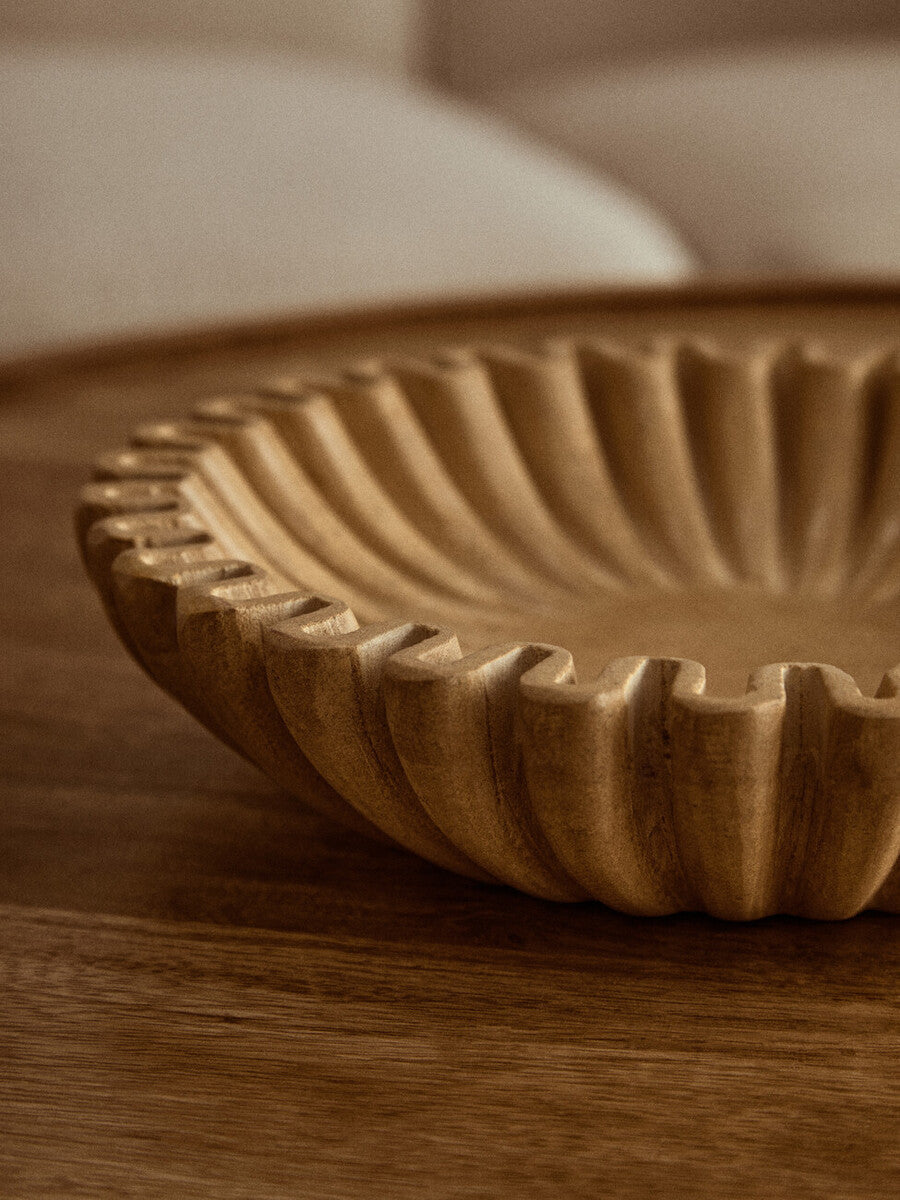 Small Ochre Fluted Marble Bowl | Savio