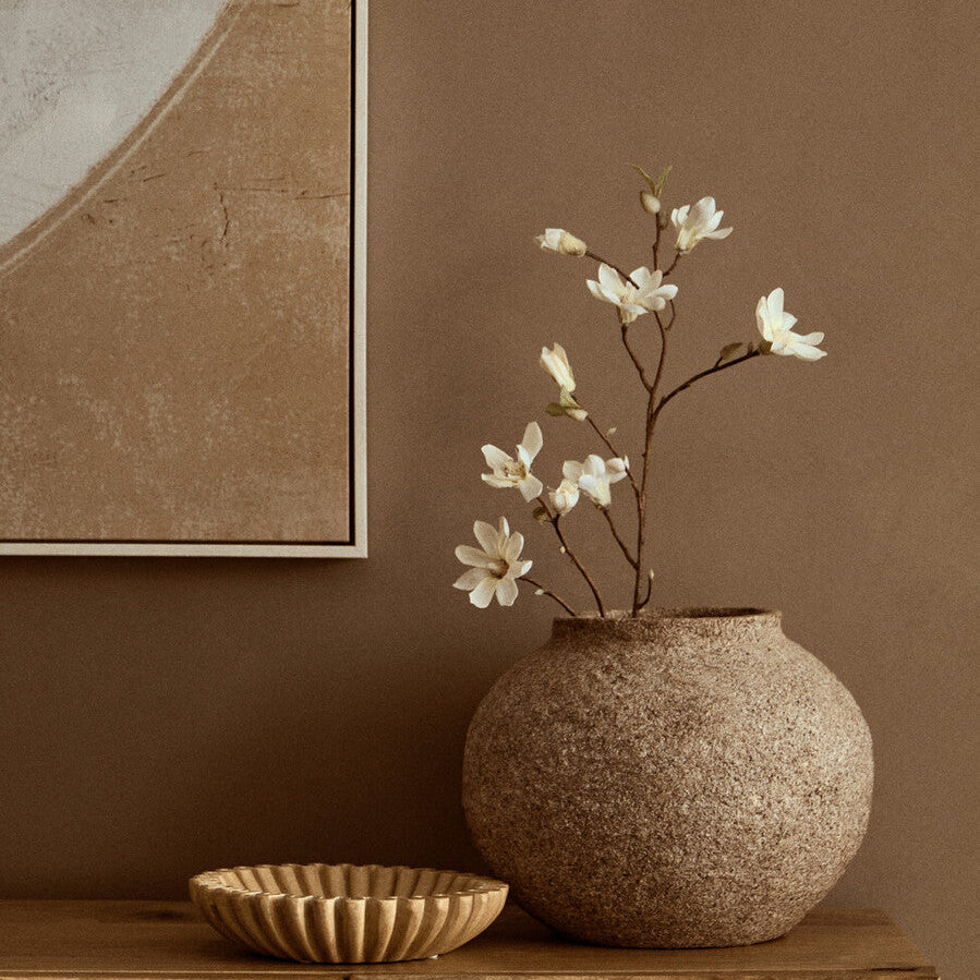 Small Ochre Fluted Marble Bowl | Savio