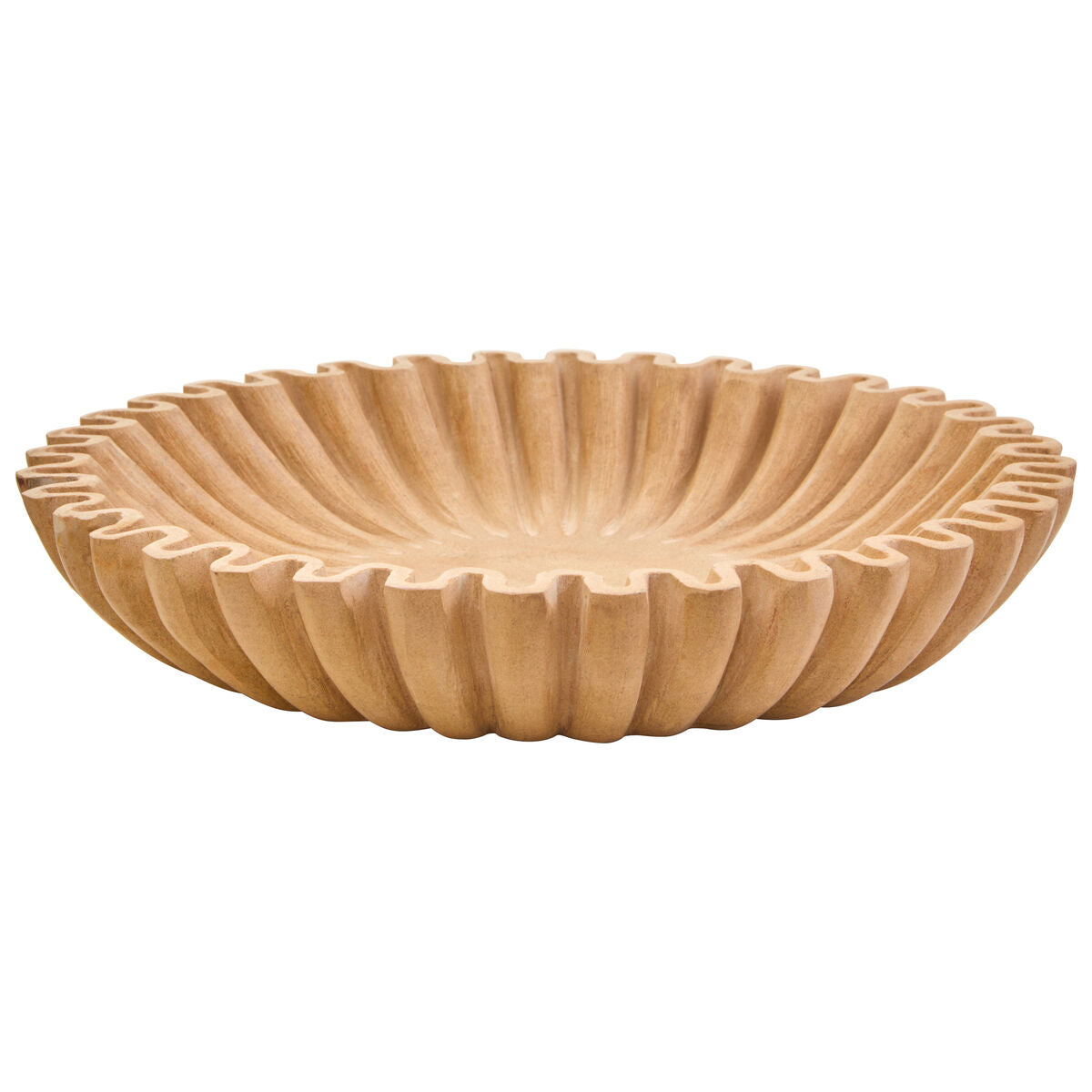 Large Ochre Fluted Marble Bowl | Savio