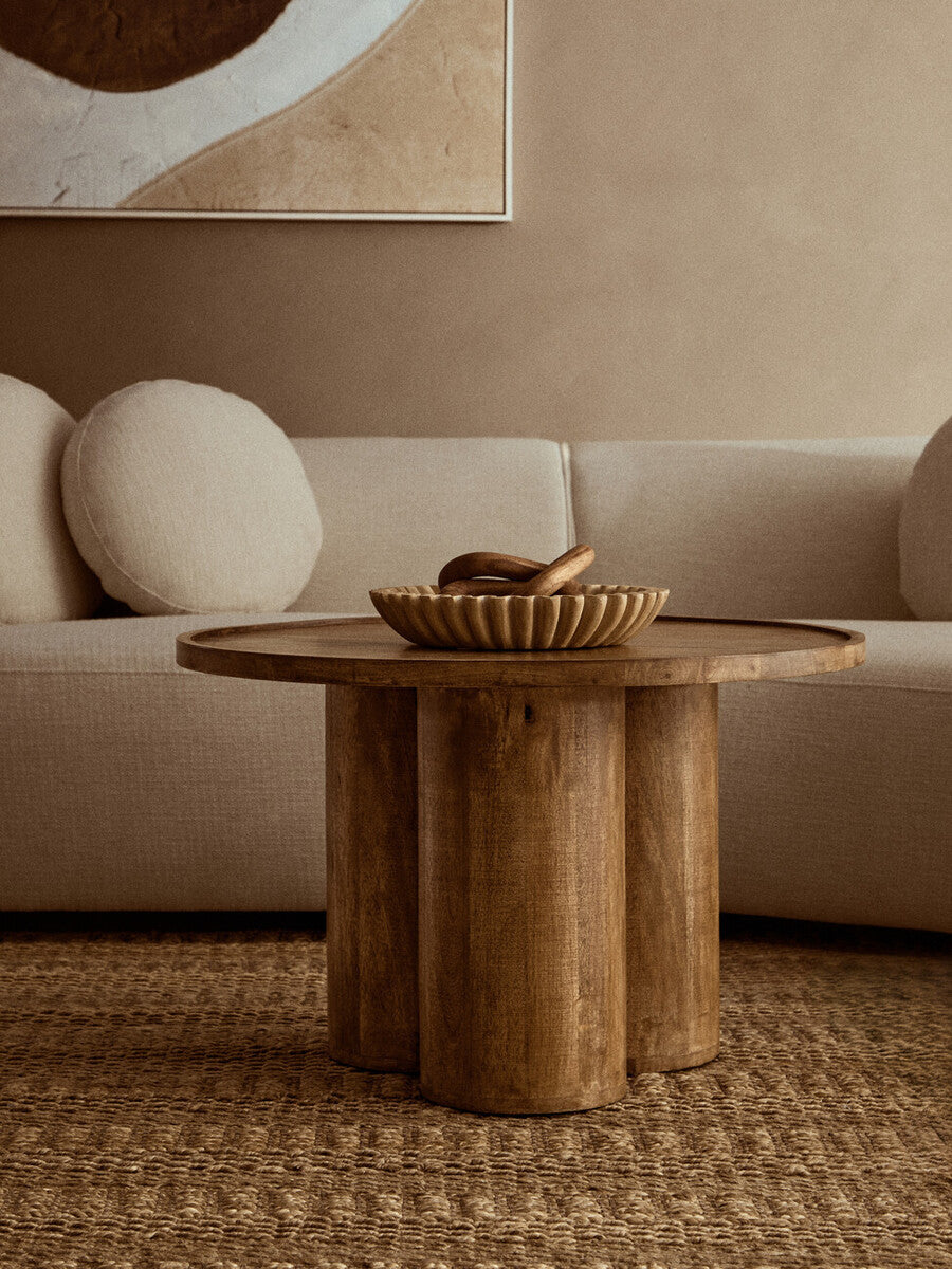 Large Ochre Fluted Marble Bowl | Savio