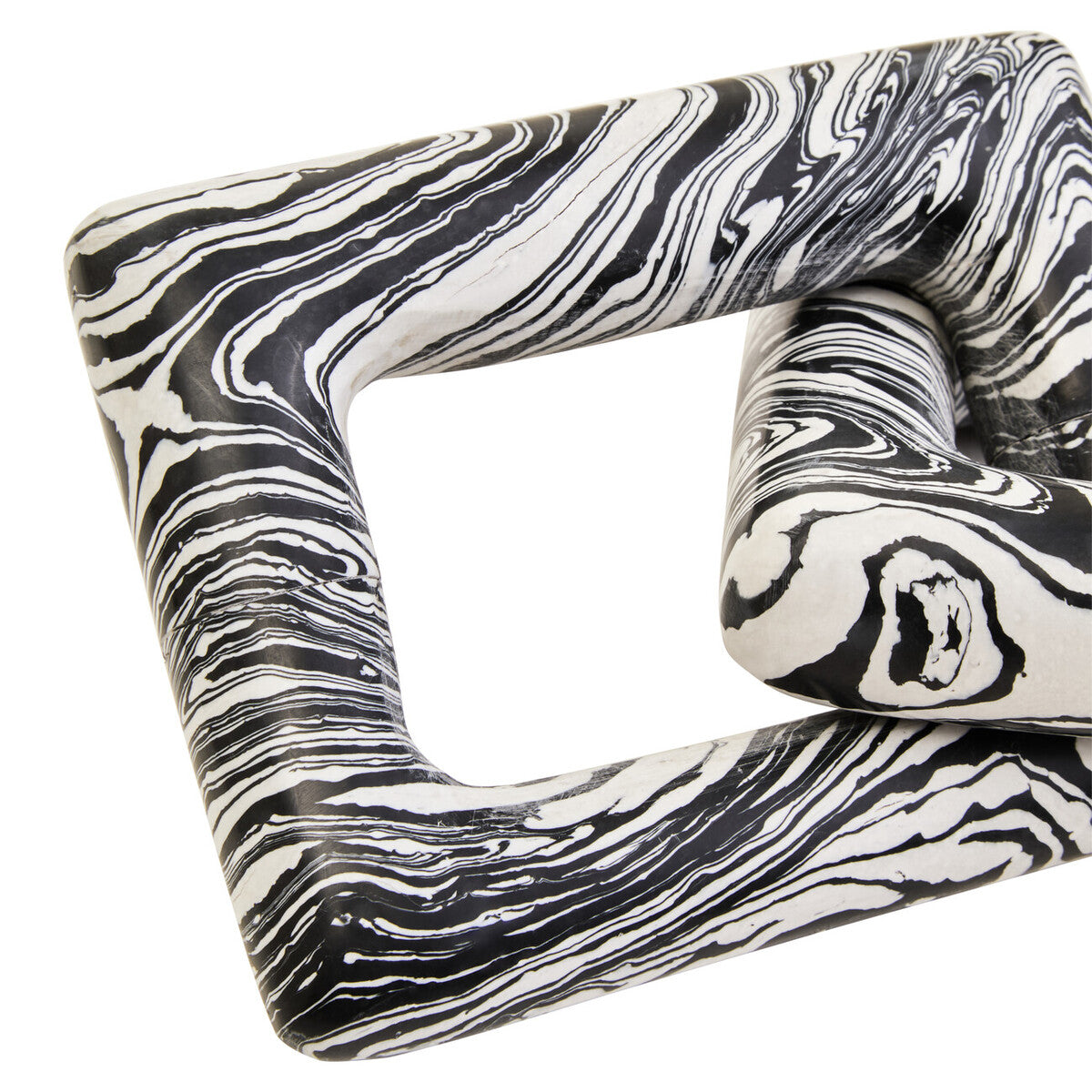 Black and White Marble Two Link Chain | Helsa