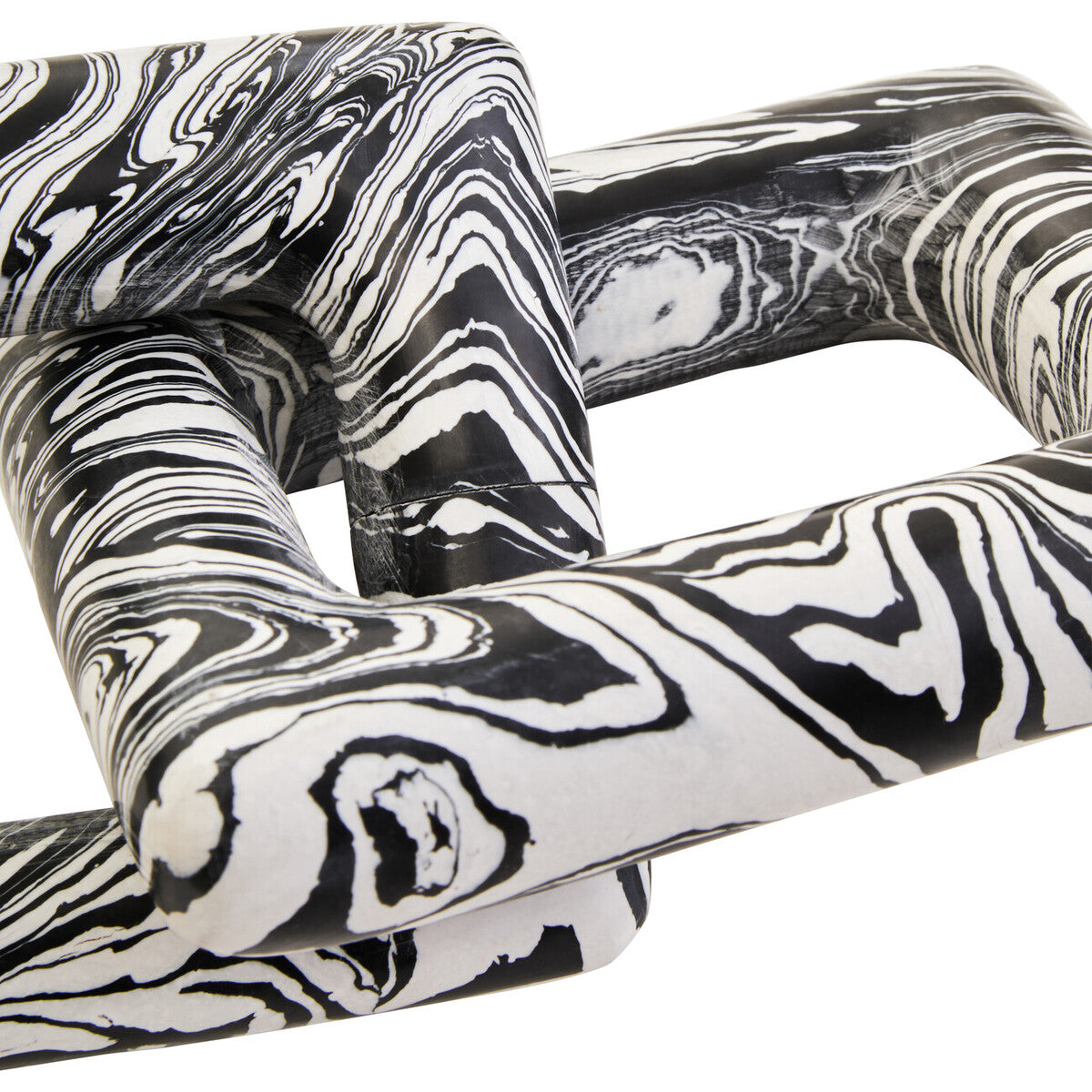 Black and White Marble Two Link Chain | Helsa