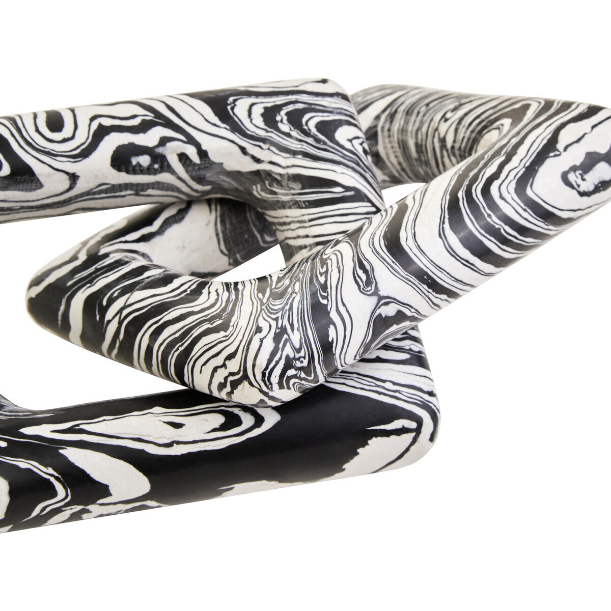 Black and White Marble Two Link Chain | Helsa