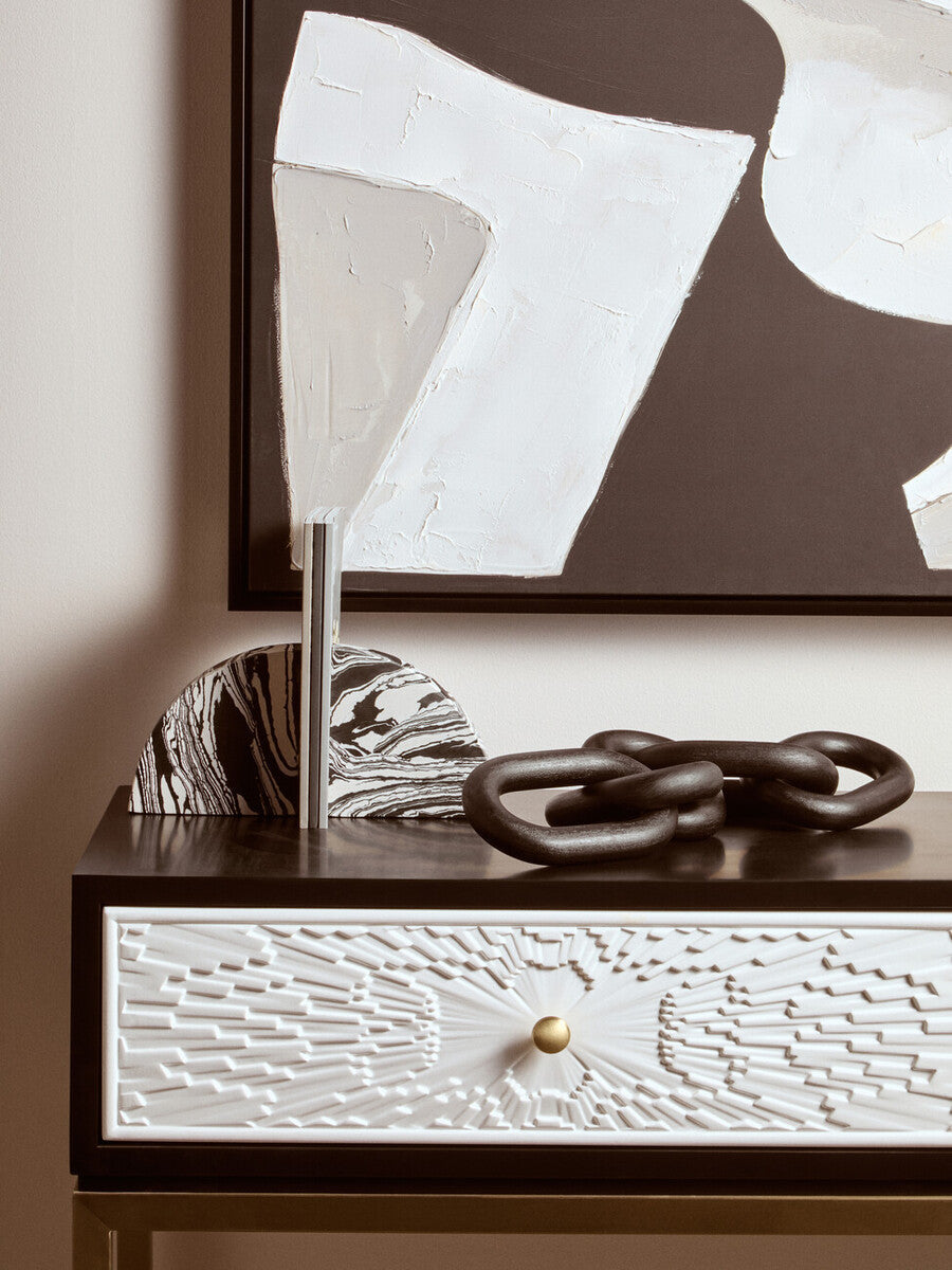 Black and White Marble Set of Two Bookends | Helsa