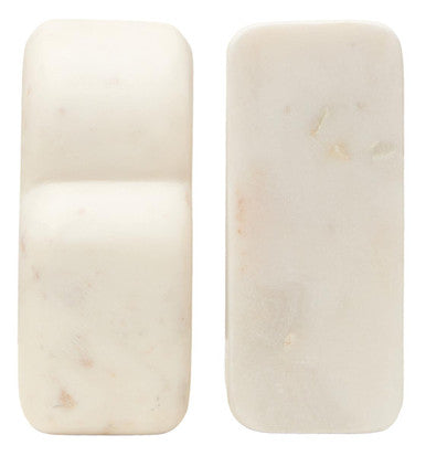 White Marble Set of Two Bookends | Savio